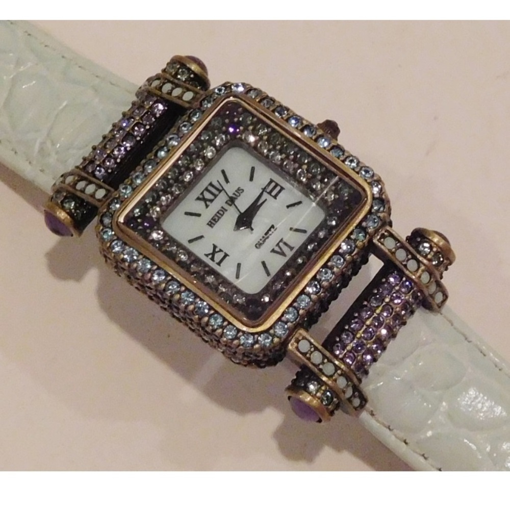 Heidi Daus Pale Mint Green Swarovski Crystal Watch